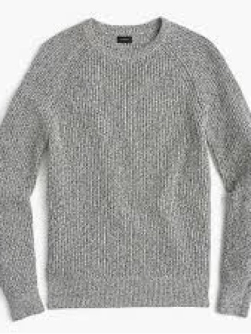 J. Crew Men's Ribbed Crewneck Sweater in Heather Gray